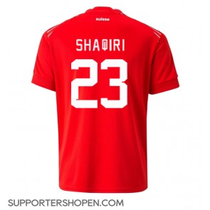 Schweiz Xherdan Shaqiri #23 Hemma Matchtröja VM 2022 Kortärmad